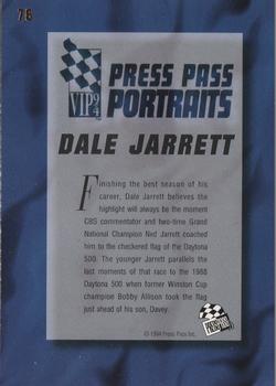 1994 Press Pass VIP #76 D. Jarrett Back