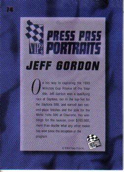 1994 Press Pass VIP #74 J. Gordon Back