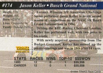 1994 Traks #174 Jason Keller Back