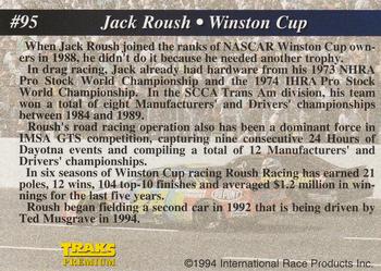 1994 Traks #95 Jack Roush Back