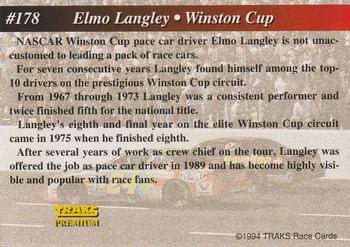 1994 Traks #178 Elmo Langley Back