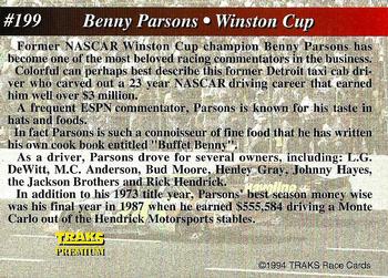 1994 Traks #199 Benny Parsons Back