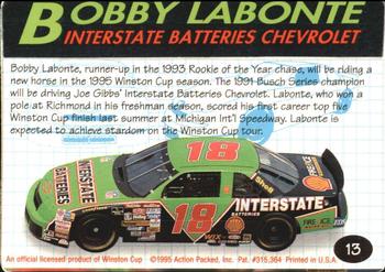 1995 Action Packed Winston Cup Preview #13 Bobby Labonte Back