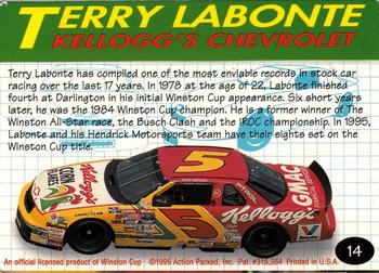 1995 Action Packed Winston Cup Preview #14 Terry Labonte Back