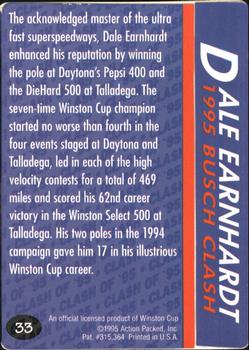 1995 Action Packed Winston Cup Preview #33 Dale Earnhardt Back