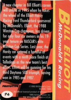 1995 Action Packed Winston Cup Preview #P4 Bill Elliott Back