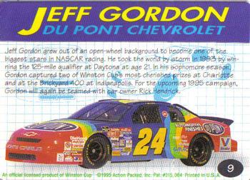 1995 Action Packed Winston Cup Preview #9 Jeff Gordon Back