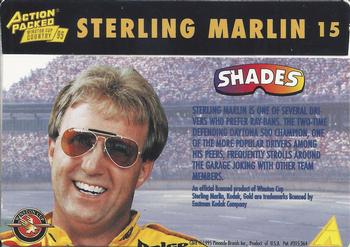 1995 Action Packed Winston Cup Country #15 Sterling Marlin Back