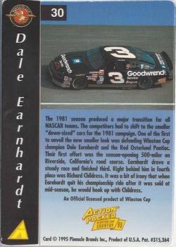 1995 Action Packed Winston Cup Country #30 Dale Earnhardt Back