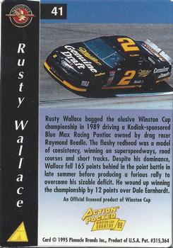 1995 Action Packed Winston Cup Country #41 Rusty Wallace Back