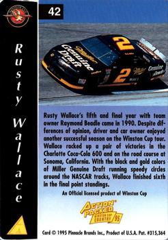 1995 Action Packed Winston Cup Country #42 Rusty Wallace Back