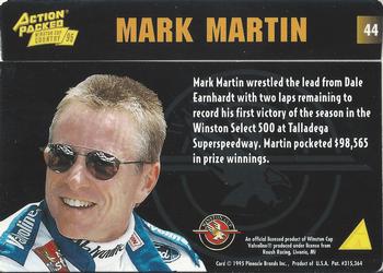 1995 Action Packed Winston Cup Country #44 Mark Martin Back