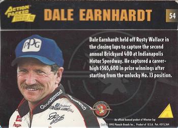 1995 Action Packed Winston Cup Country #54 Dale Earnhardt Back