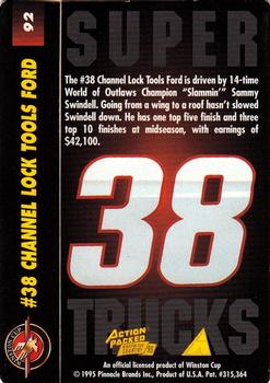 1995 Action Packed Winston Cup Country #92 Sammy Swindell's SuperTruck Back