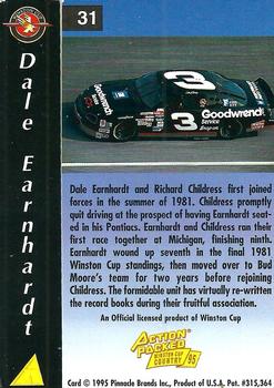 1995 Action Packed Winston Cup Country #31 Dale Earnhardt Back