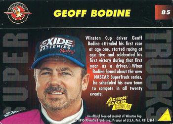 1995 Action Packed Winston Cup Country #85 Geoff Bodine Back