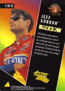 1995 Action Packed Winston Cup Country - Team Rainbow #5 Jeff Gordon / Brooke Gordon Back