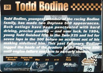1995 Action Packed Winston Cup Stars #20 Todd Bodine Back