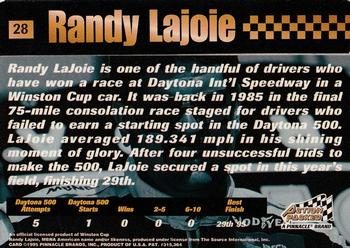 1995 Action Packed Winston Cup Stars #28 Randy LaJoie Back