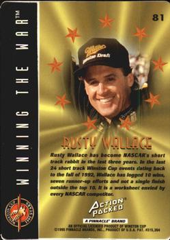 1995 Action Packed Winston Cup Stars #81 Rusty Wallace Back
