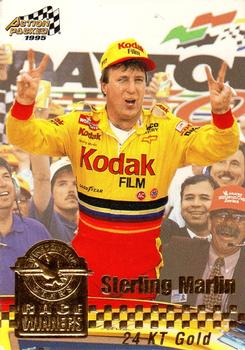 1995 Action Packed Winston Cup Stars - 24K Gold #1G Sterling Marlin Front