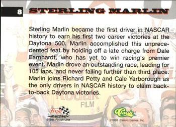 1995 Assets #8 Sterling Marlin Back