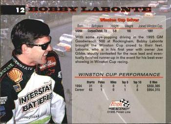 1995 Assets #12 Bobby Labonte Back