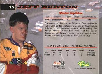 1995 Assets #15 Jeff Burton Back