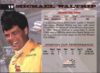 1995 Assets #19 Michael Waltrip Back