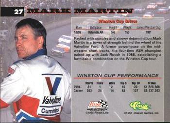 1995 Assets #27 Mark Martin Back