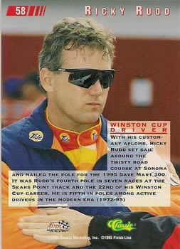 1995 Classic Images #58 Ricky Rudd Back