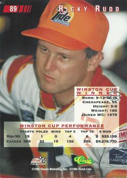 1995 Classic Images #89 Ricky Rudd Back