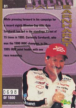 1995 Classic Images - Driven #D1 Dale Earnhardt Back