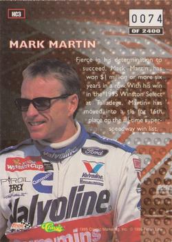 1995 Classic Images - Hard Chargers #HC3 Mark Martin Back