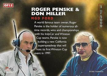 1995 Classic Images - Owner's Pride #OP15 Roger Penske/Don Miller Back