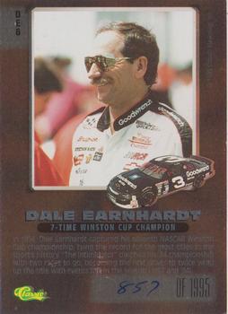 1995 Classic Images - Race Reflections Dale Earnhardt #DE6 Dale Earnhardt Back