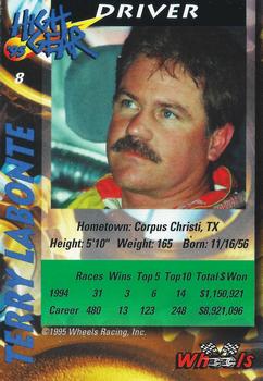1995 Wheels High Gear #8 Terry Labonte Back