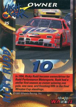 1995 Wheels High Gear #35 Ricky Rudd Back