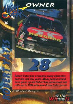 1995 Wheels High Gear #36 Robert Yates Back