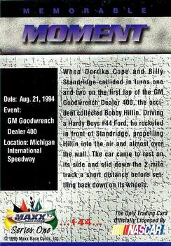 1995 Maxx #144 Jeff Burton / Bobby Hillin Jr. / Billy Standridge Cars Back