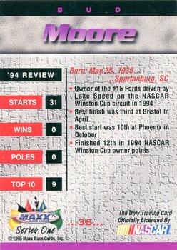 1995 Maxx #36 Bud Moore Back