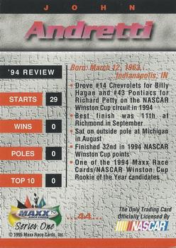 1995 Maxx #44 John Andretti Back