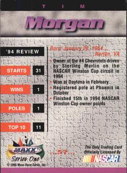 1995 Maxx #57 Tim Morgan Back