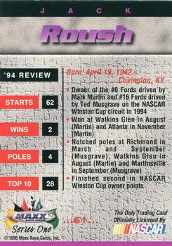 1995 Maxx #61 Jack Roush Back