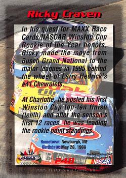 1995 Maxx #248 Ricky Craven Back