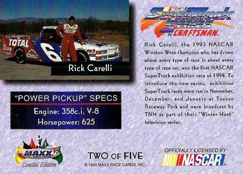 1995 Maxx - SuperTrucks #2 Rick Carelli Back