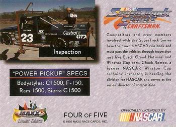 1995 Maxx - SuperTrucks #4 Scott Lagasse / T.J. Clark Back