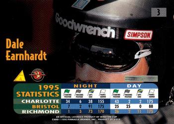 1995 Pinnacle Zenith #3 Dale Earnhardt Back