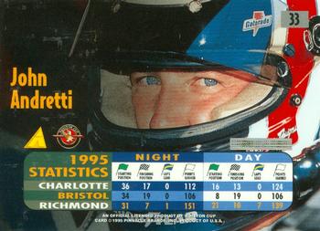 1995 Pinnacle Zenith #33 John Andretti Back