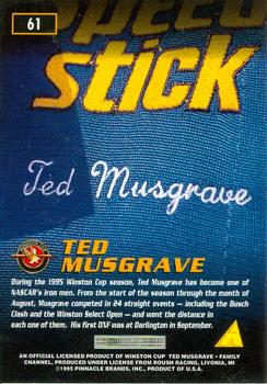 1995 Pinnacle Zenith #61 Ted Musgrave Back